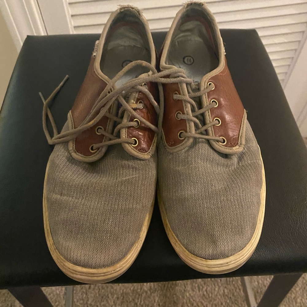 Vintage used Vans real leather shoes 9.5